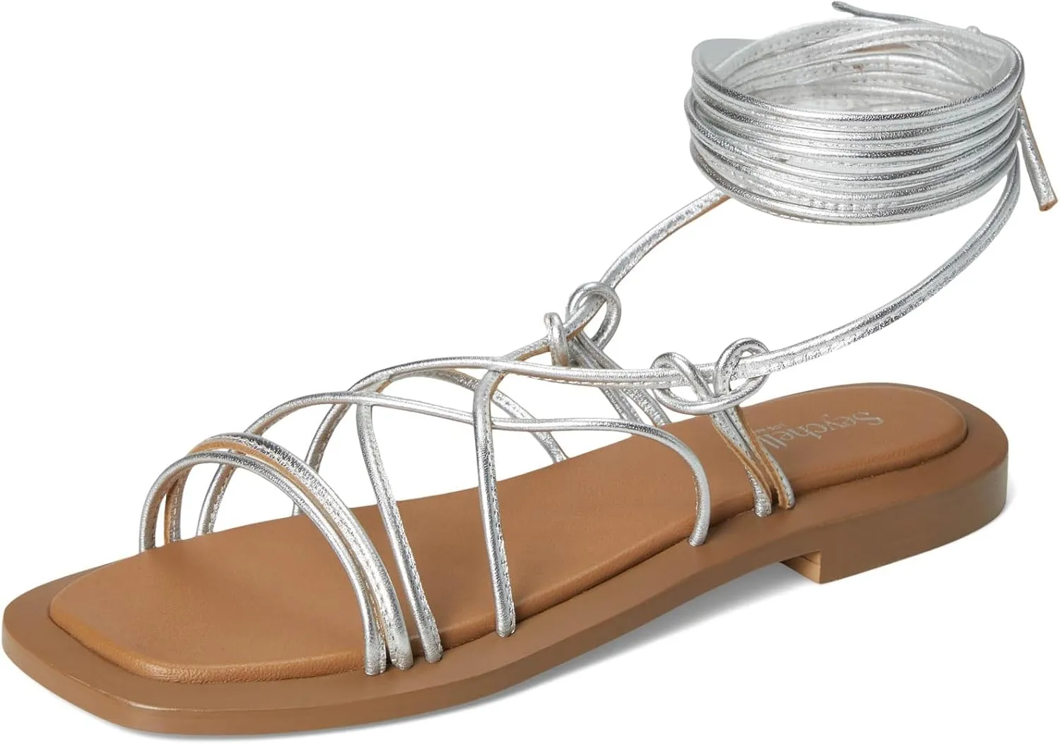 Seychelles Women's Lilac Two Metallic Leather Flat Sandal