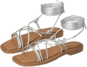 Seychelles Women's Lilac Two Metallic Leather Flat Sandal