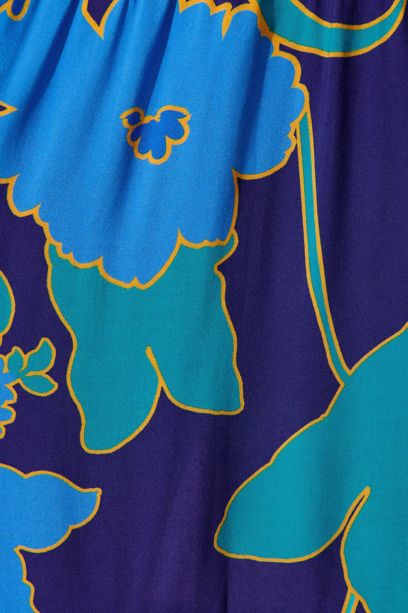 Sheila Maxi Dress In Blue Flower Print
