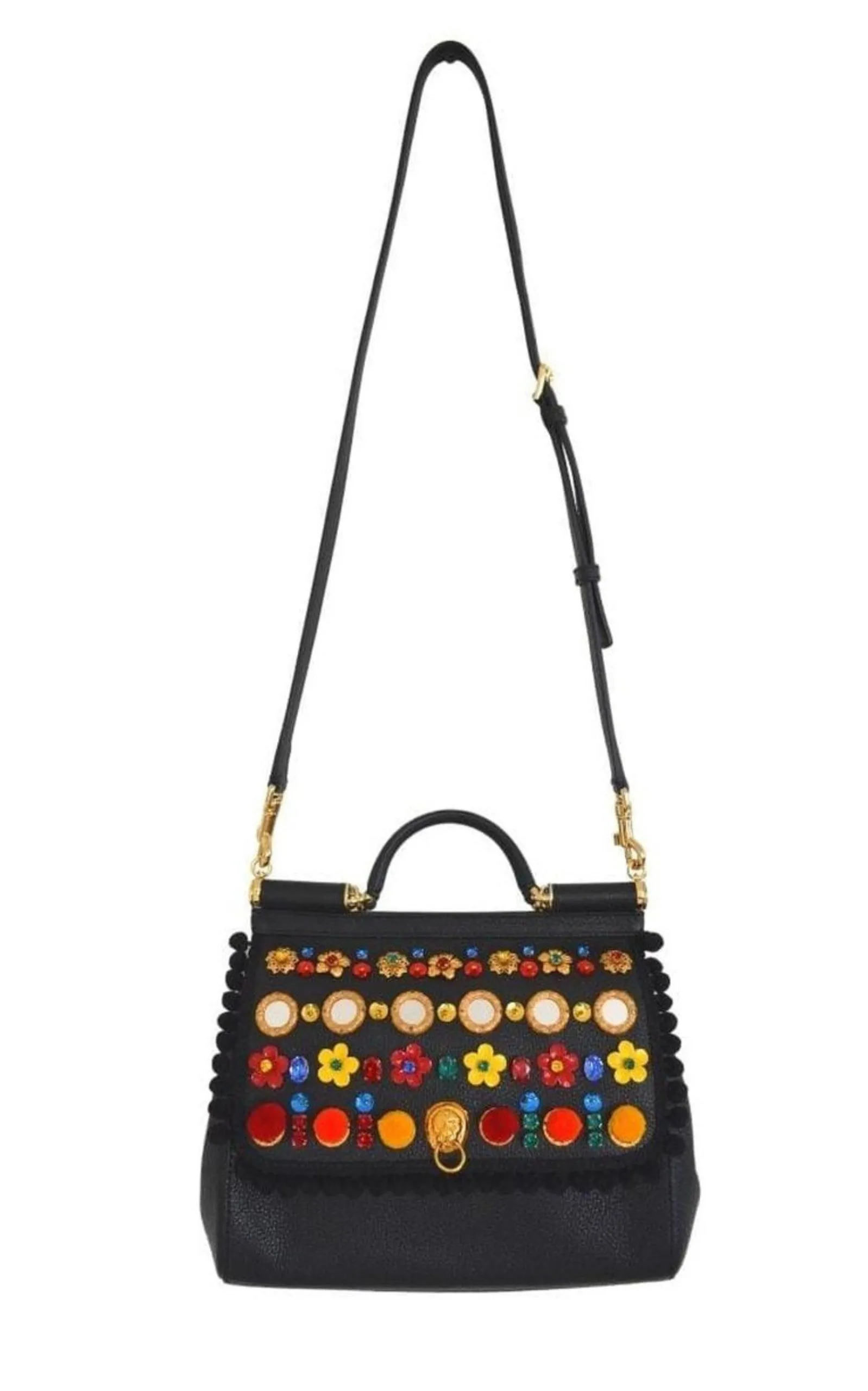 Sicily In Raffia Shoulder Leather Bag
