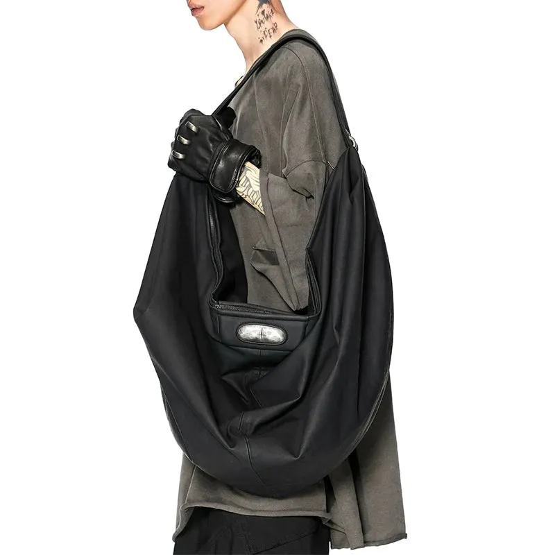 Silver Inlaid Hobo Bag