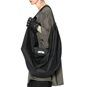 Silver Inlaid Hobo Bag
