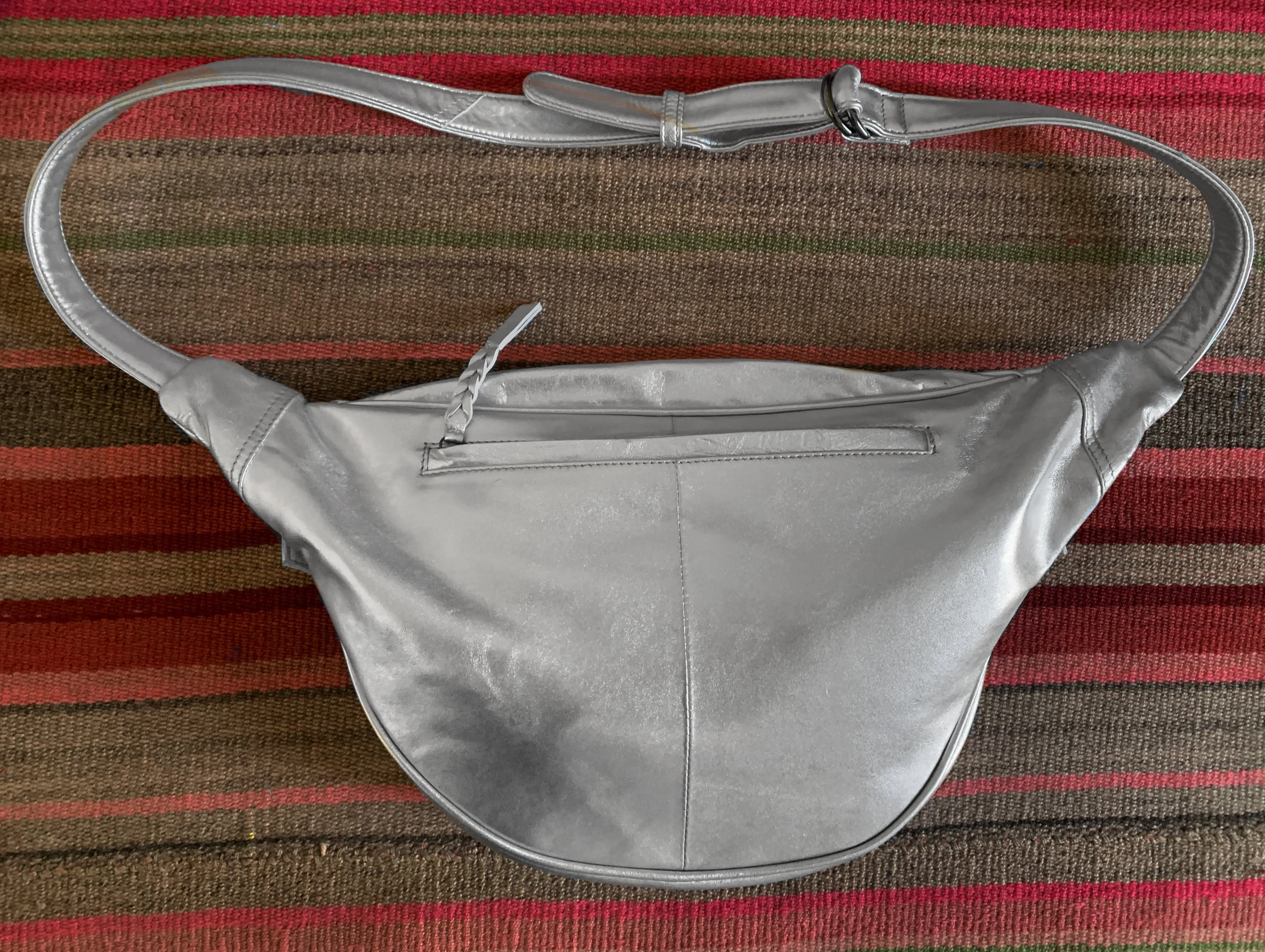 Silver Metallic Shoulder Bag
