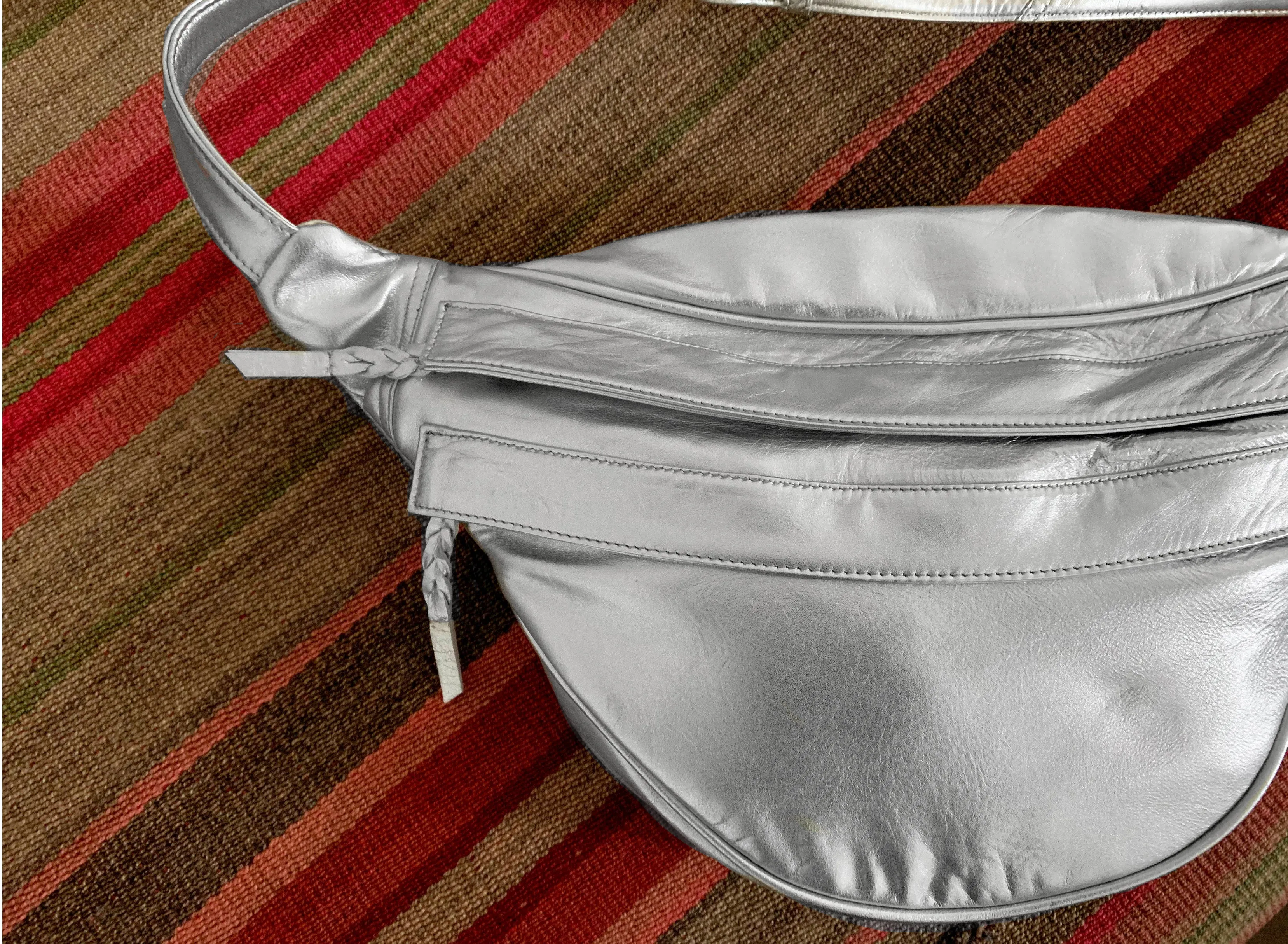 Silver Metallic Shoulder Bag