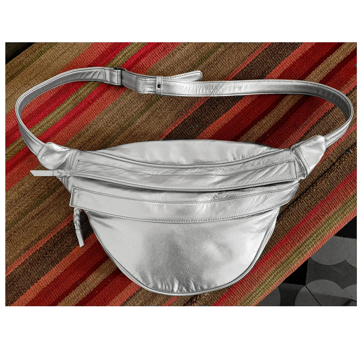 Silver Metallic Shoulder Bag