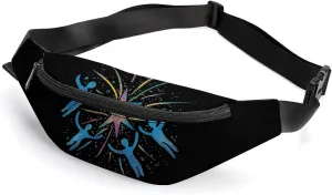 Six Pointed Star Party Crossbody Fanny Pack Waist Packs Adjustable Shoulder Bags Sling Bag for Hiking Running Cycling