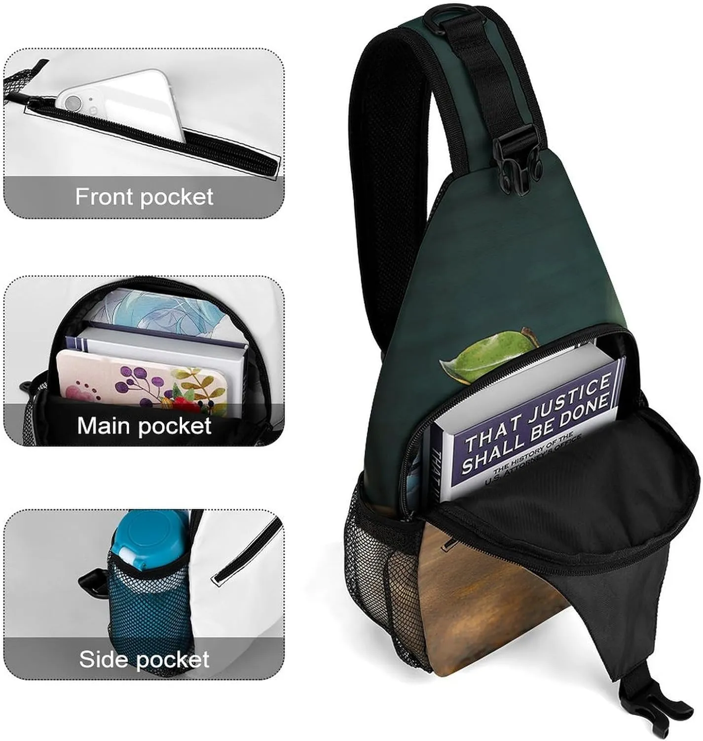 Sling Backpack Crossbody for Man Woman Pineapple on The Table Cross Body Adjustable Chest Bag
