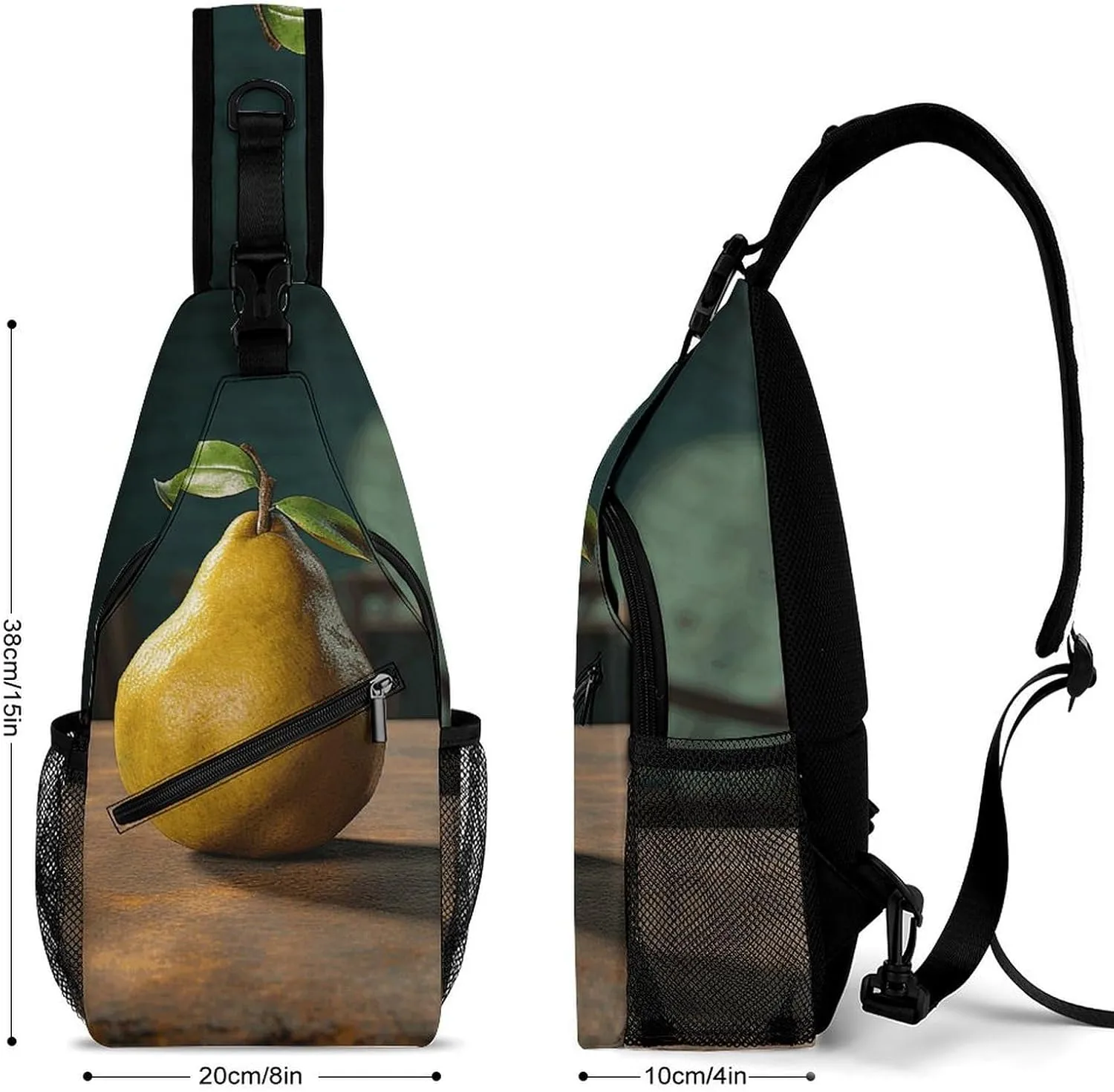 Sling Backpack Crossbody for Man Woman Pineapple on The Table Cross Body Adjustable Chest Bag