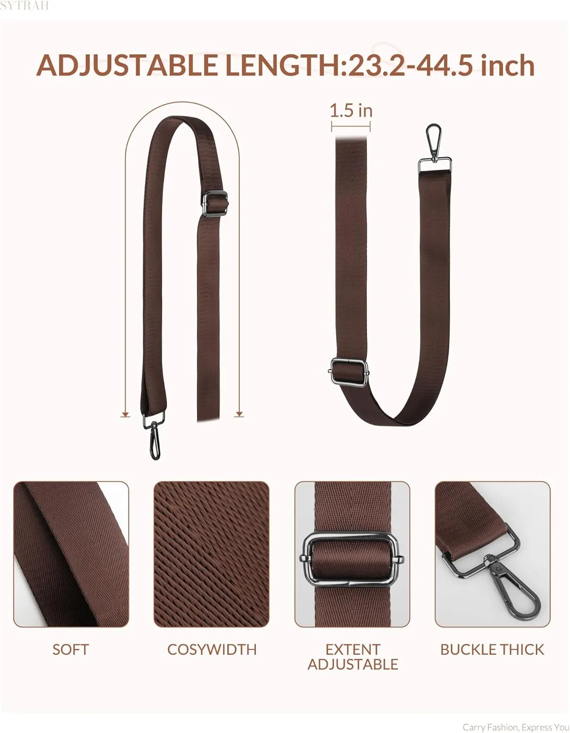 Sling Bag for Women, Crossbody Bags Purse for Women Trendy Vegan Leather Chest Bag with Adjustable Guitar Strap