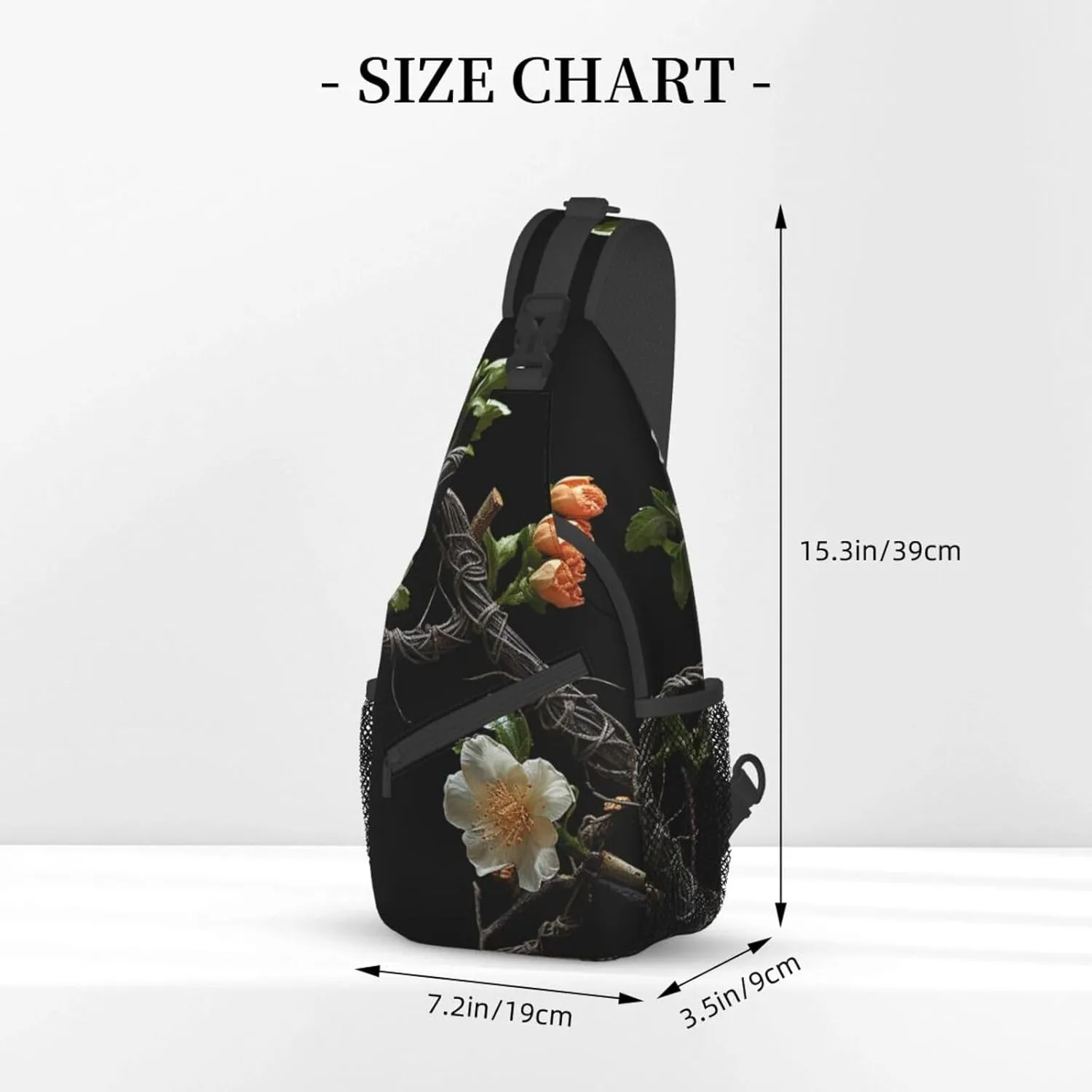 Sling Bag for Women Men Crossbody Bag Small Sling Backpack Twisted Branch Style Chest Bag Hiking Daypack