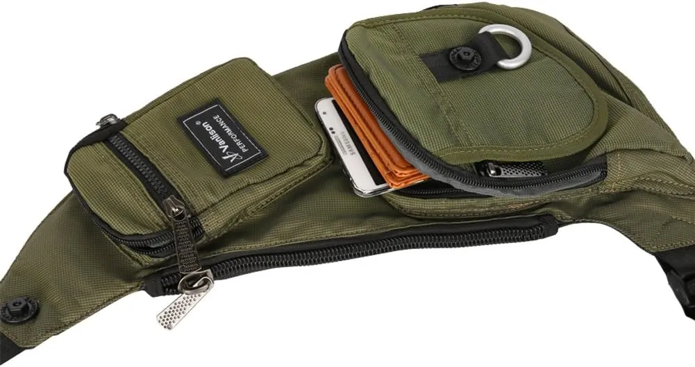 Sling Bag - Small Crossbody Chest Backpack For Men & Women, Lightweight Shoulder Bag - Green