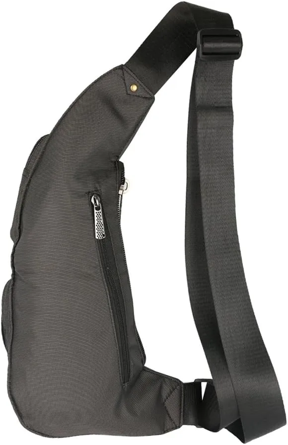 Sling Bag - Small Crossbody Chest Backpack for Men & Women, Lightweight Shoulder Bag in Black