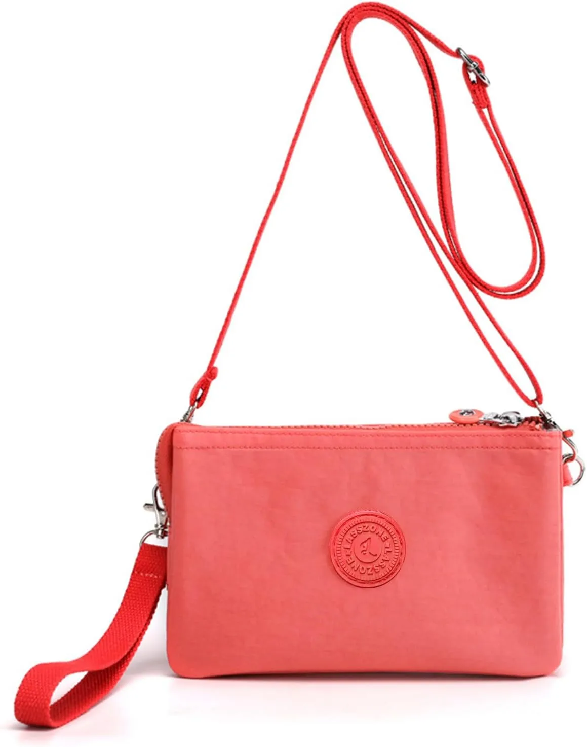 Small Crossbody Bag for Women Lightweight Nylon Shoulder Handbag Multi Pocket Clutch Purse Mobile Phone Bag