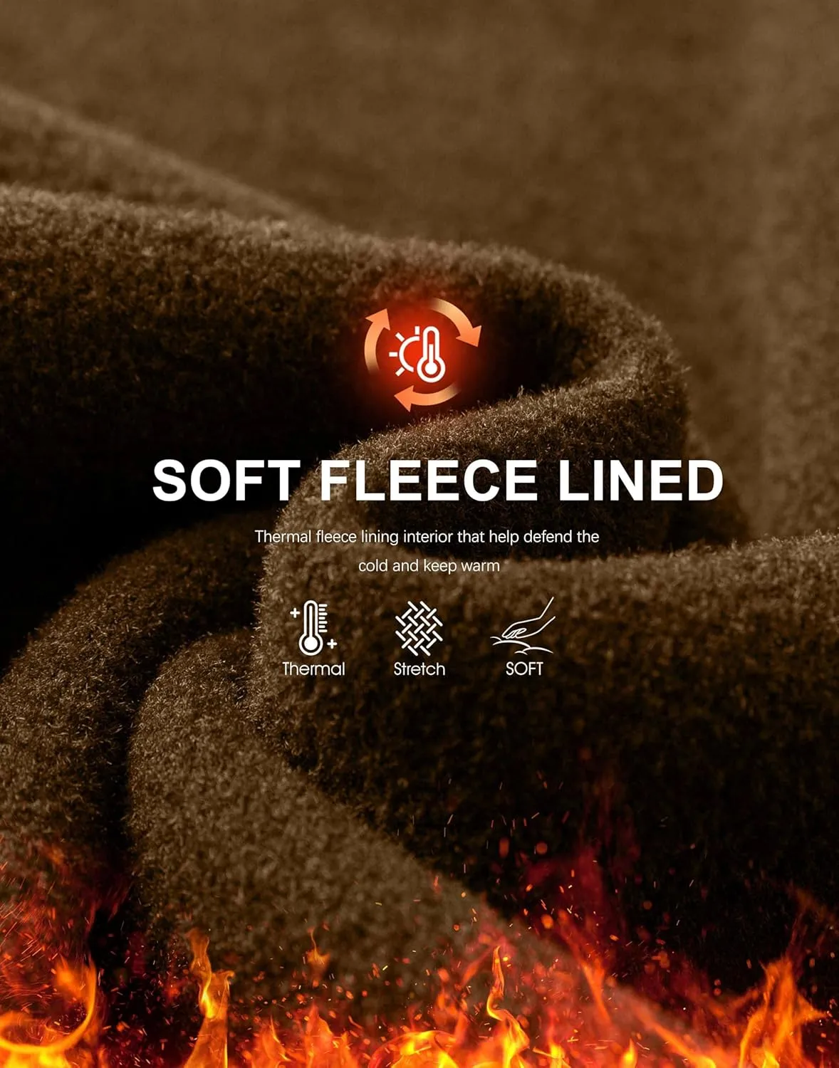 Soothfeel Women's Fleece Lined Joggers Water Resistant High Waisted Sweatpants Winter Warm Thermal Running Hiking Pant Pocket