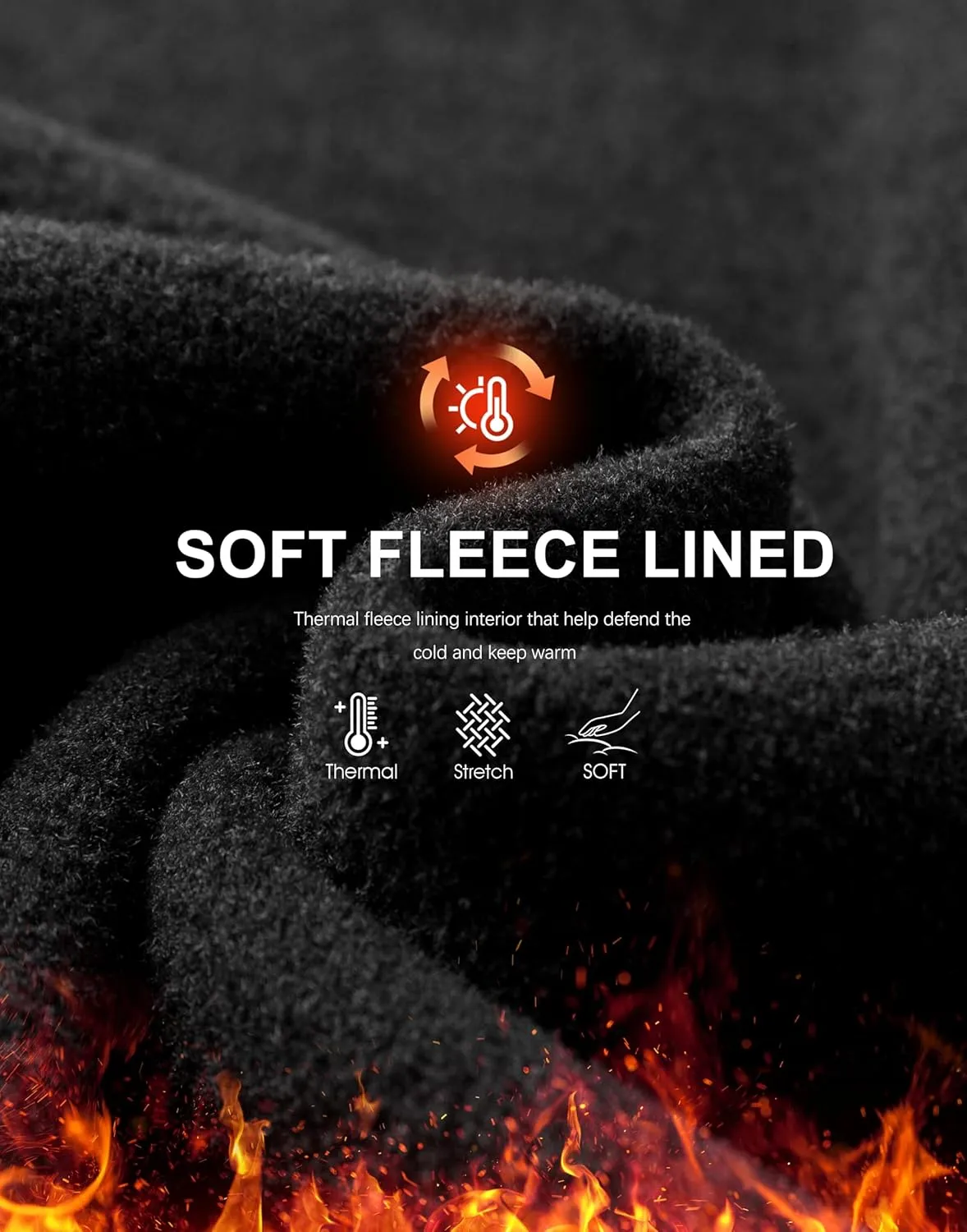 Soothfeel Women's Fleece Lined Joggers Water Resistant High Waisted Sweatpants Winter Warm Thermal Running Hiking Pant Pocket