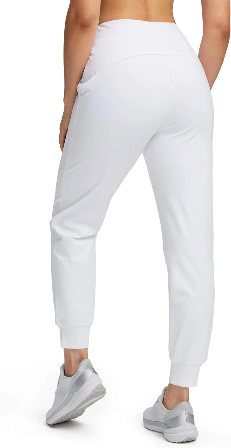 Soothfeel Women's Fleece Lined Joggers Water Resistant High Waisted Sweatpants Winter Warm Thermal Running Hiking Pant Pocket