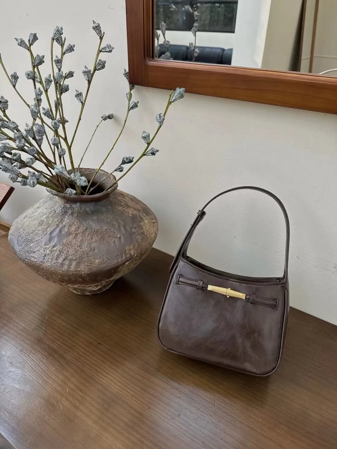 Sophisticated Leather Hobo Bag