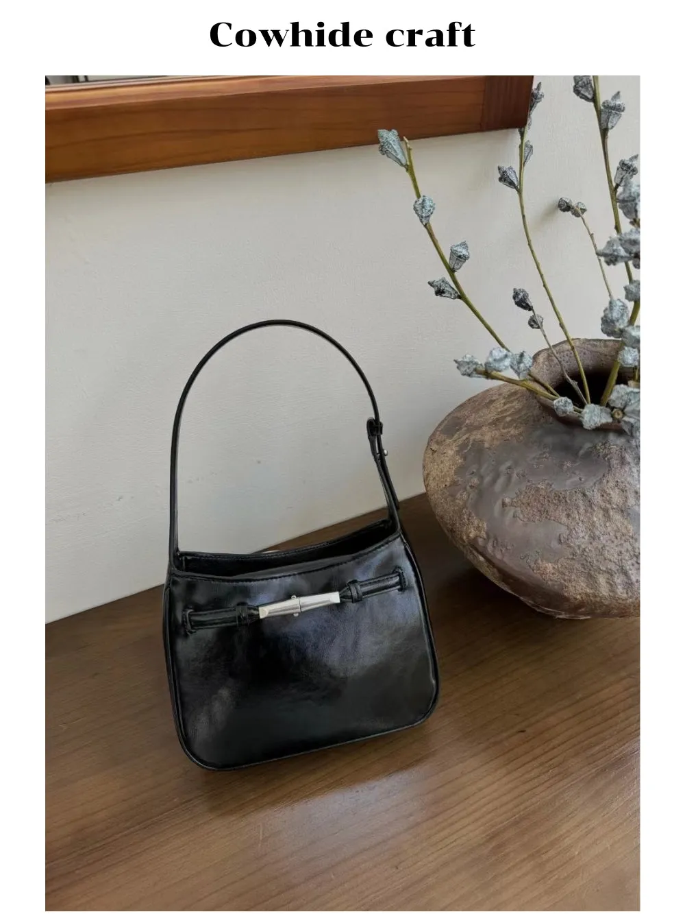 Sophisticated Leather Hobo Bag