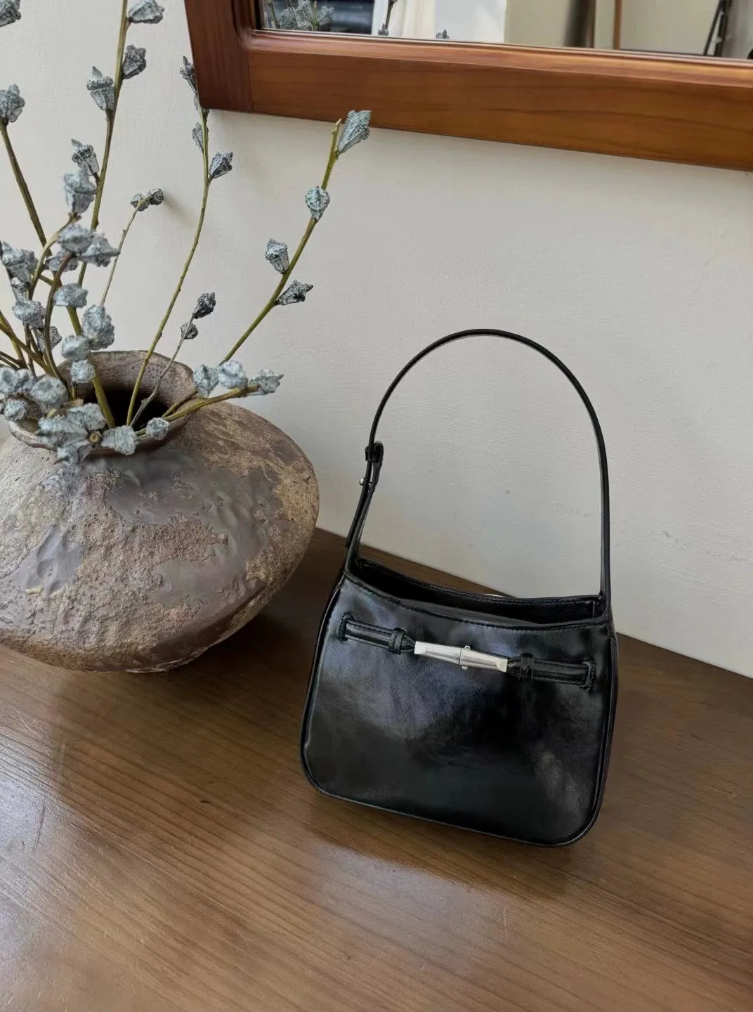 Sophisticated Leather Hobo Bag