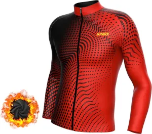 Sparx Men Winter Cycling Jerseys Bike Bicycle Long Sleeve Thermal Fleece Cold Weather Jacket