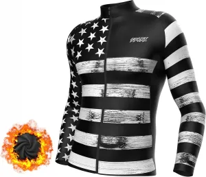Sparx Men Winter Cycling Jerseys Bike Bicycle Long Sleeve Thermal Fleece Cold Weather Jacket