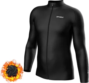 Sparx Men Winter Cycling Jerseys Bike Bicycle Long Sleeve Thermal Fleece Cold Weather Jacket