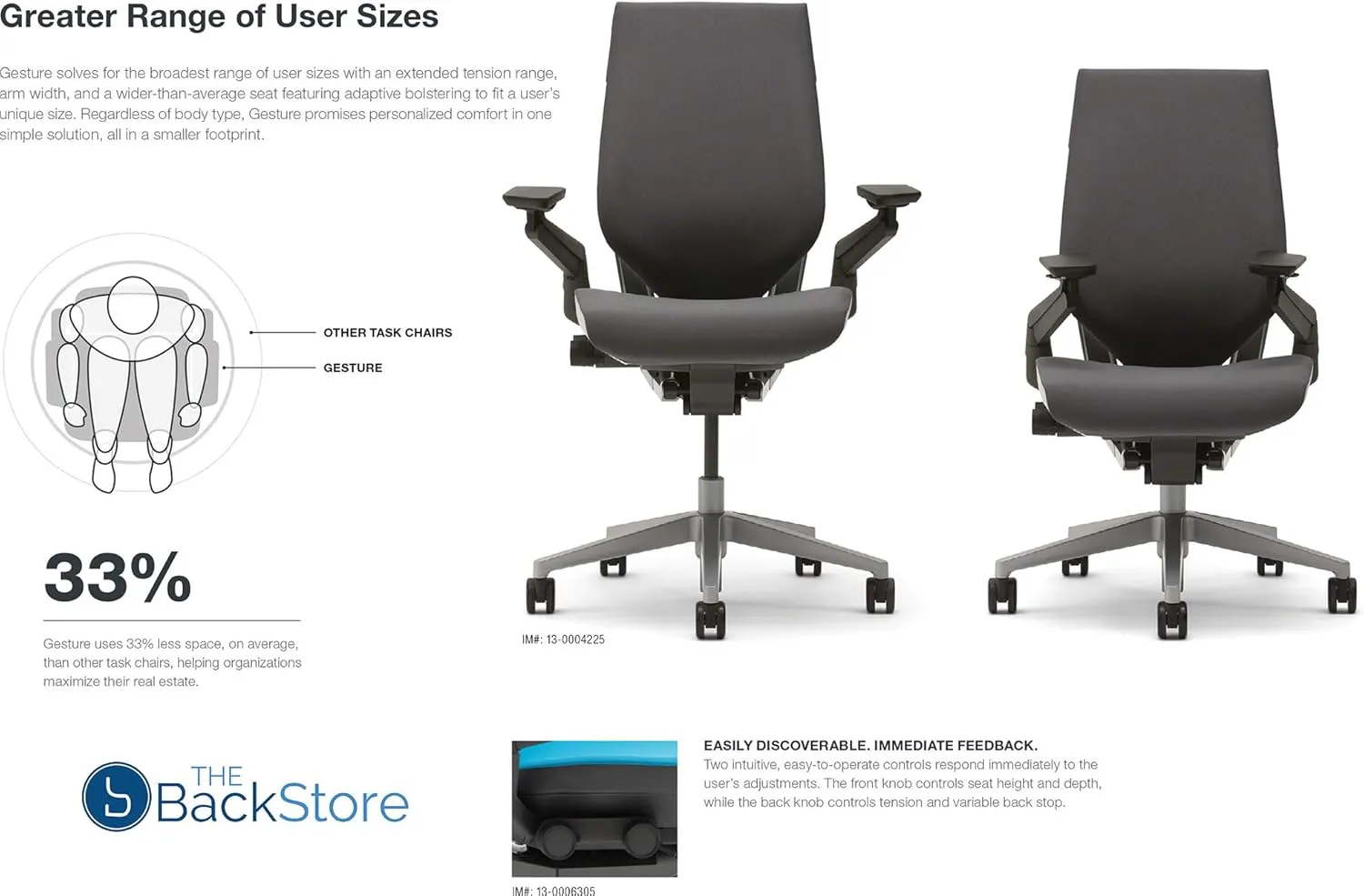 Steelcase Gesture Office Desk Chair with Headrest in Elmosoft Genuine Saddle L147 Leather Plus Lumbar Support Platinum Metallic Frame with Seagull Seat/Back Merle Arms (Light/Light)