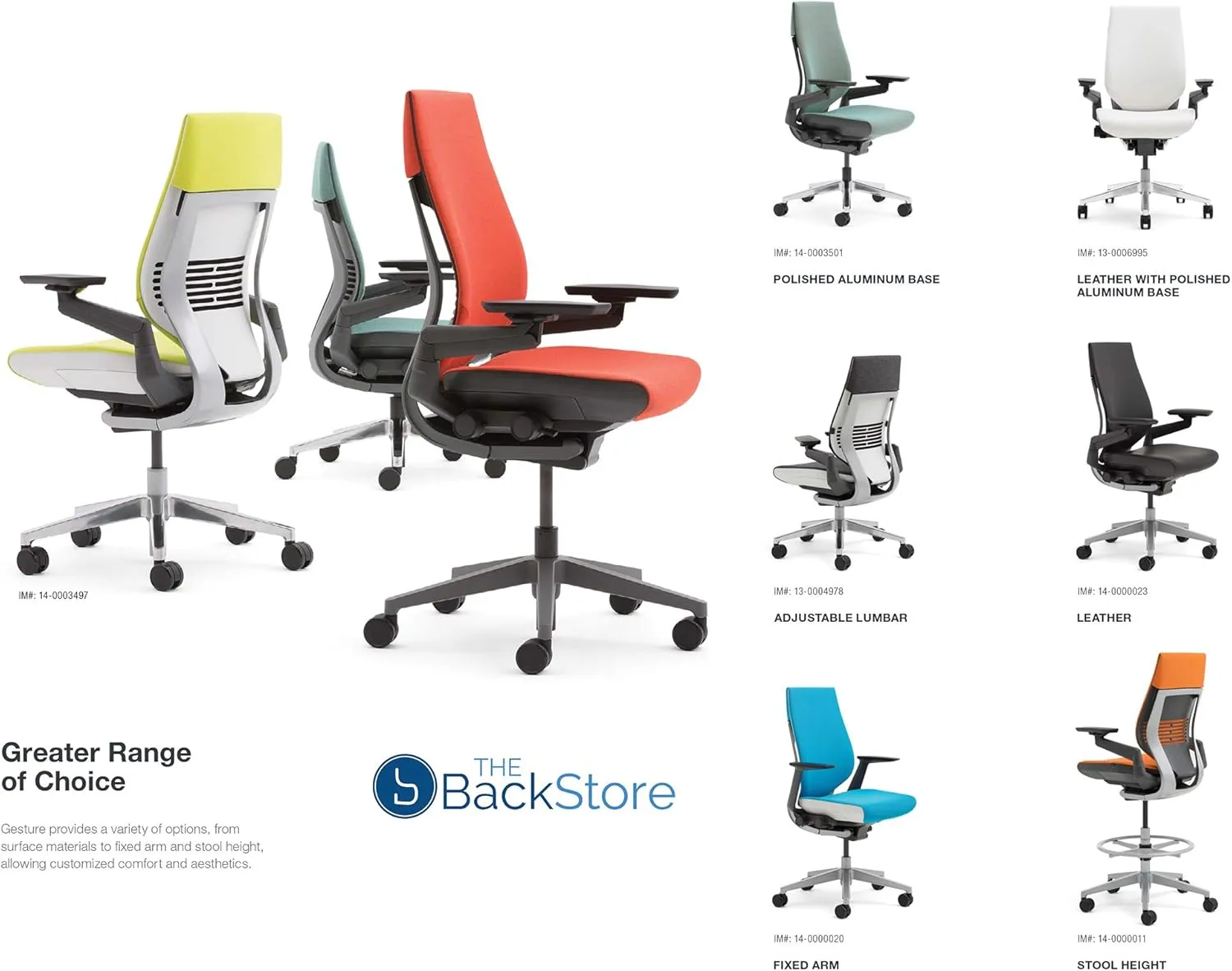 Steelcase Gesture Office Desk Chair with Headrest in Elmosoft Genuine Saddle L147 Leather Plus Lumbar Support Platinum Metallic Frame with Seagull Seat/Back Merle Arms (Light/Light)