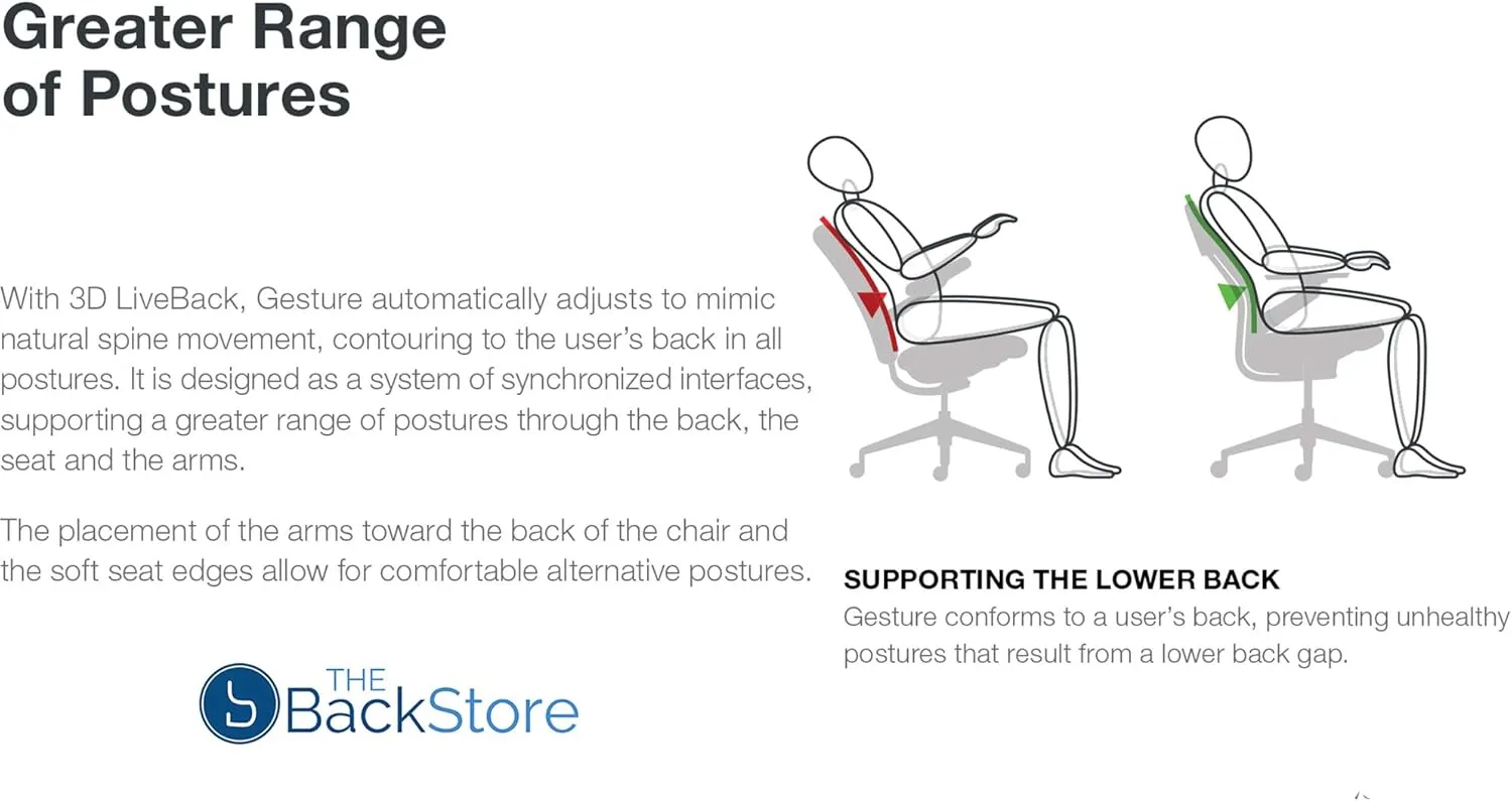 Steelcase Gesture Office Desk Chair with Headrest in Elmosoft Genuine Saddle L147 Leather Plus Lumbar Support Platinum Metallic Frame with Seagull Seat/Back Merle Arms (Light/Light)