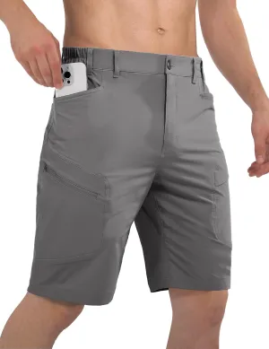 Stlight Men's Hiking Cargo Shorts Quick Dry Lightweight Tactical Shorts with Multi Pocket for Camping Fishing Golf