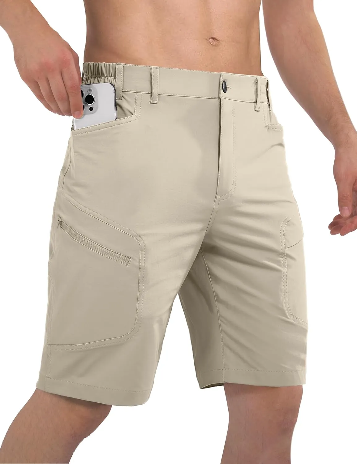 Stlight Men's Hiking Cargo Shorts Quick Dry Lightweight Tactical Shorts with Multi Pocket for Camping Fishing Golf