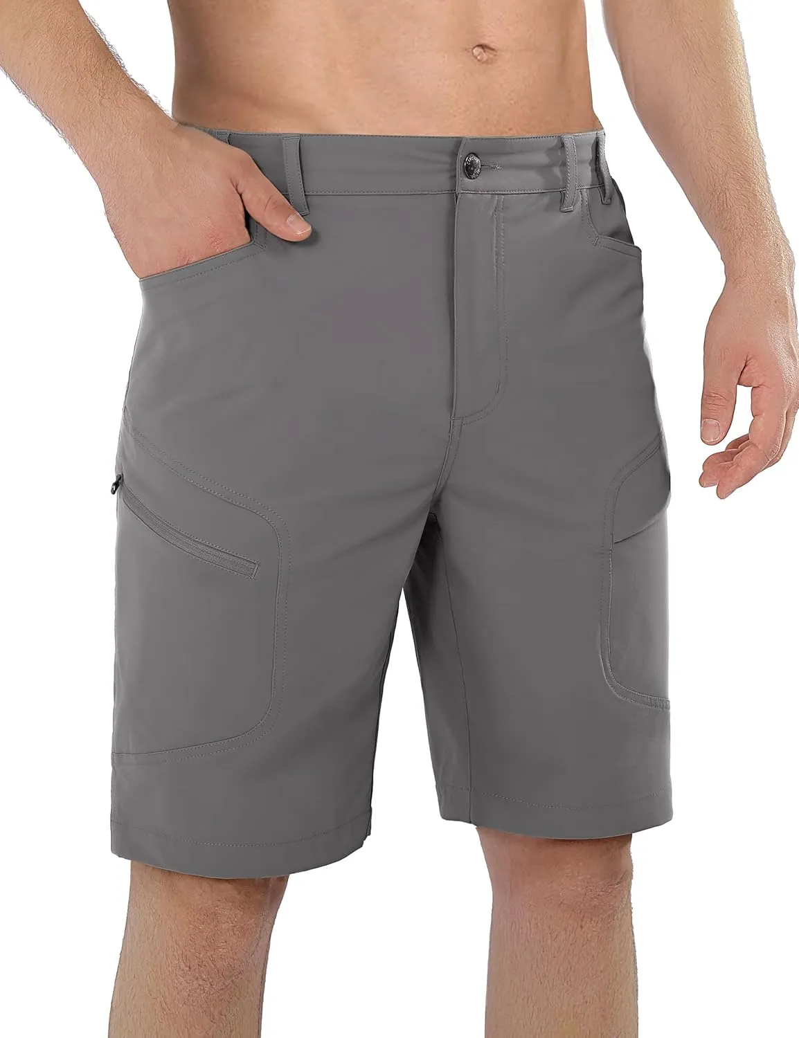 Stlight Men's Hiking Cargo Shorts Quick Dry Lightweight Tactical Shorts with Multi Pocket for Camping Fishing Golf