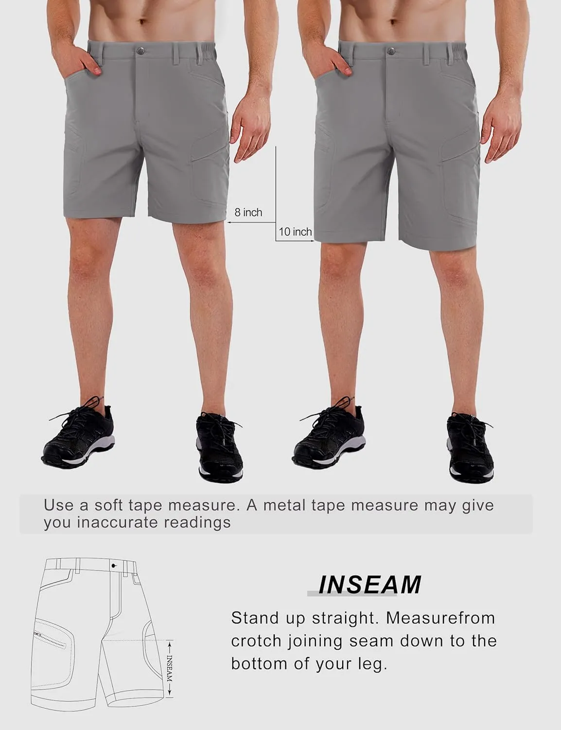 Stlight Men's Hiking Cargo Shorts Quick Dry Lightweight Tactical Shorts with Multi Pocket for Camping Fishing Golf