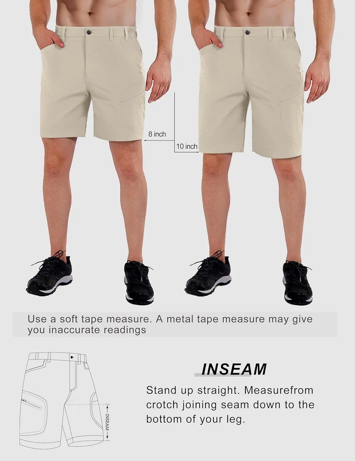 Stlight Men's Hiking Cargo Shorts Quick Dry Lightweight Tactical Shorts with Multi Pocket for Camping Fishing Golf