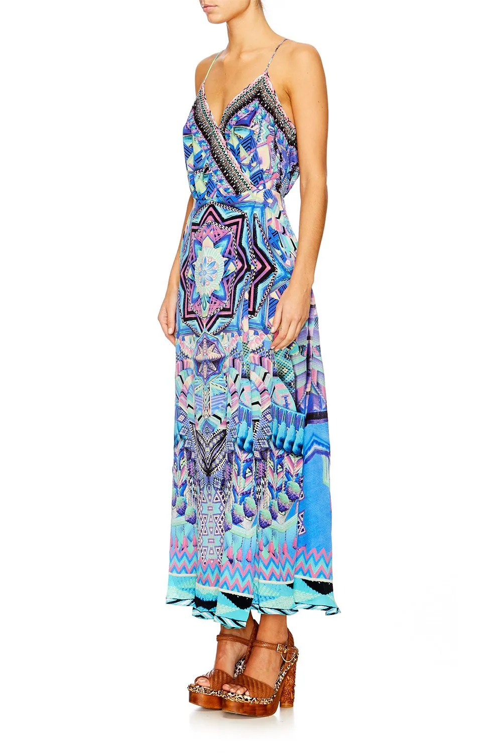 STRAPPY WRAP DRESS THREADS OF COSMOS