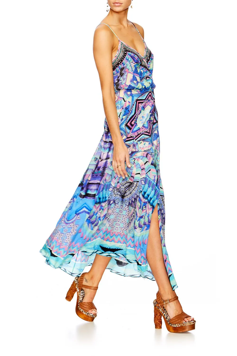 STRAPPY WRAP DRESS THREADS OF COSMOS
