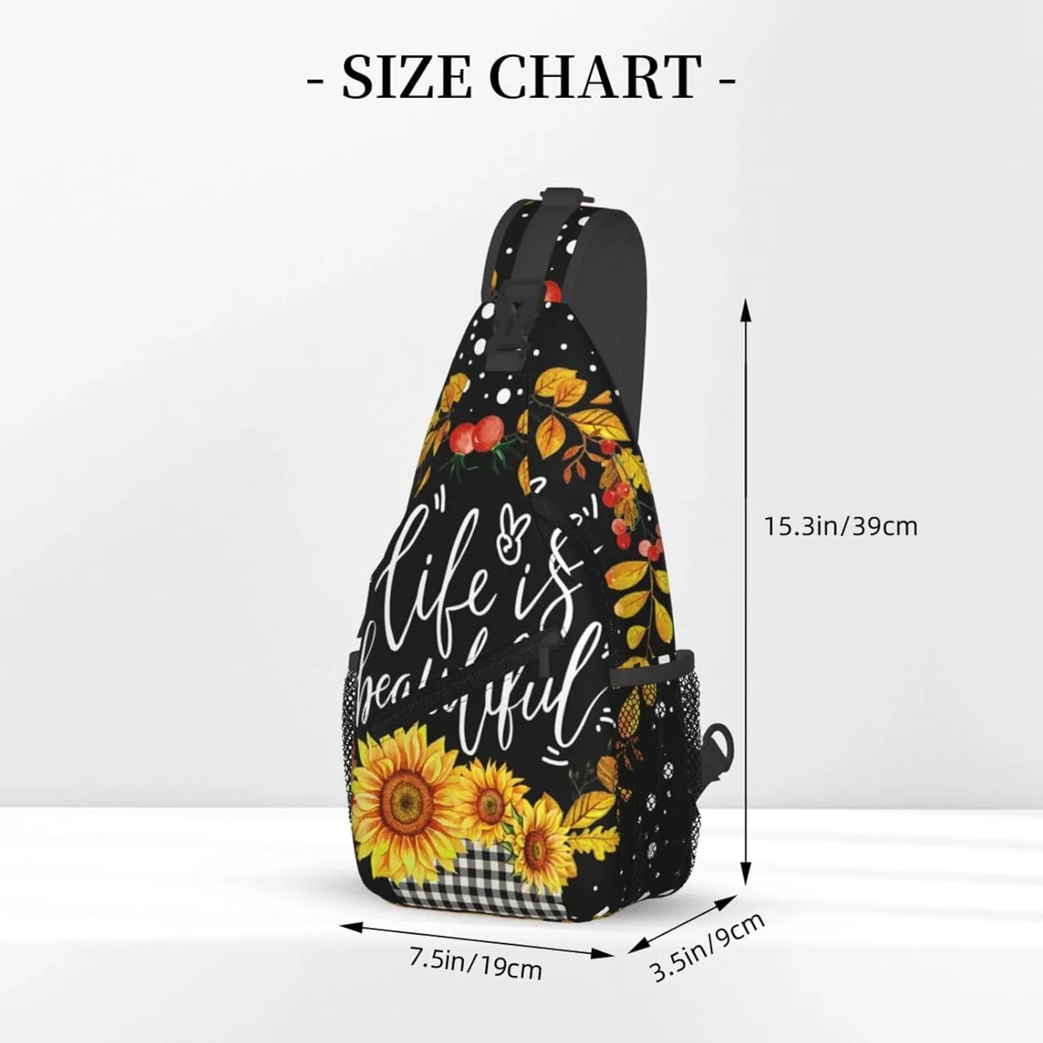 Sunflower Chest Bags Crossbody Sling Bag Shoulder Bag Travel Hiking Daypack For Men Women