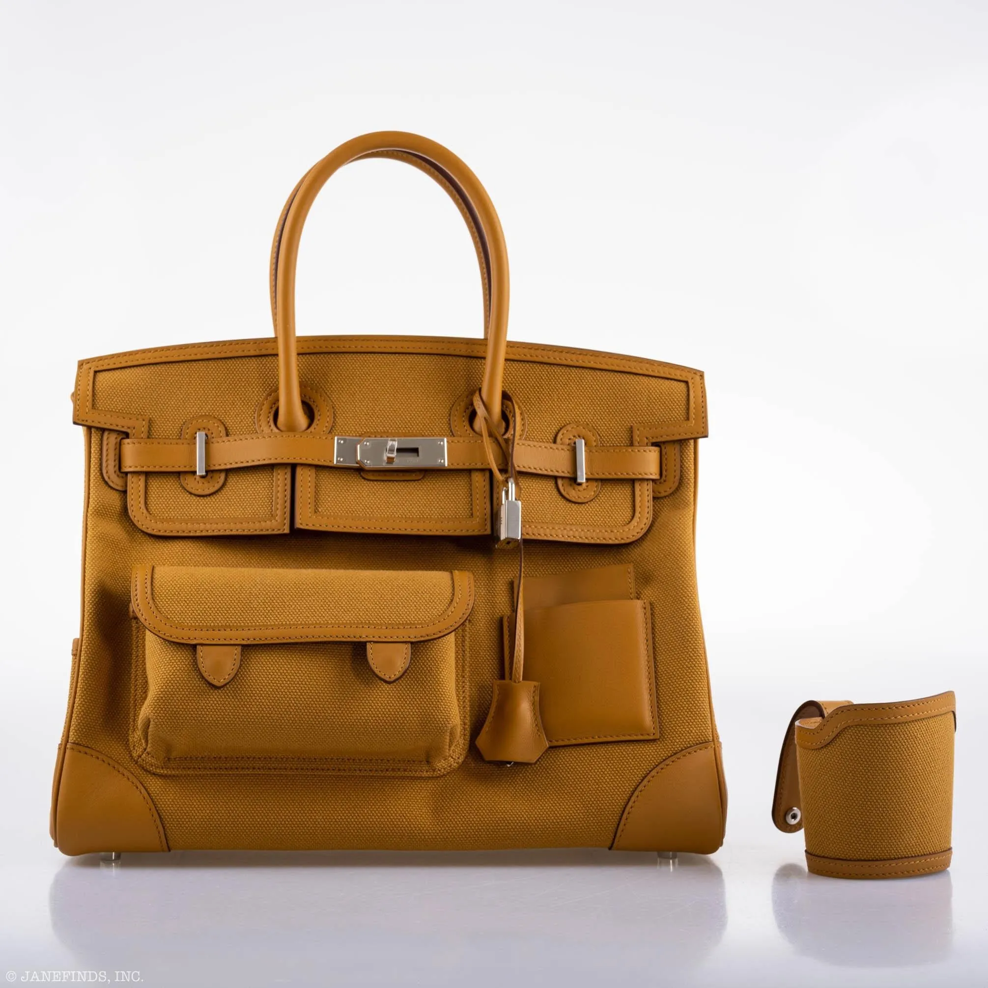 Swift Birkin Hermes Performance-driven - Hardware Sesame Cargo Z Palladium Canvas & 2021, Extensive range 35