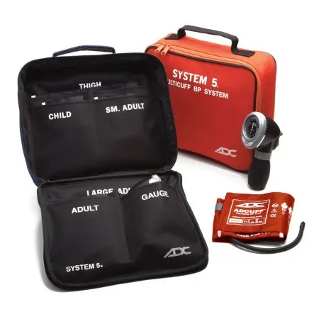System 5 - Aneroid Sphygmomanometer Unit 1-Tube Small Adult / Child Multi Cuff Size 5 Pack - 740-OR