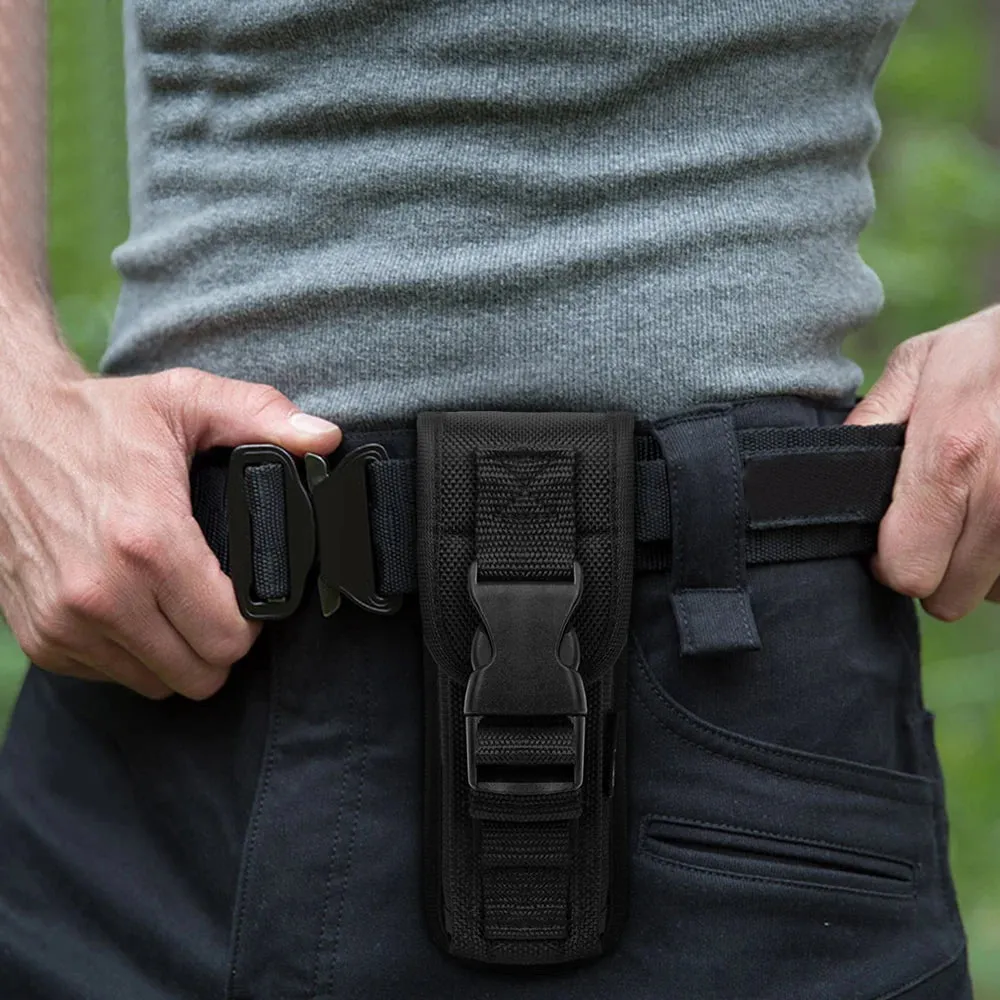 Tactical Molle Flashligtht Holster Military LED Torch Light Carry Bag Outdoor EDC Tools Waist Pack Hunting Camping Small Pocket