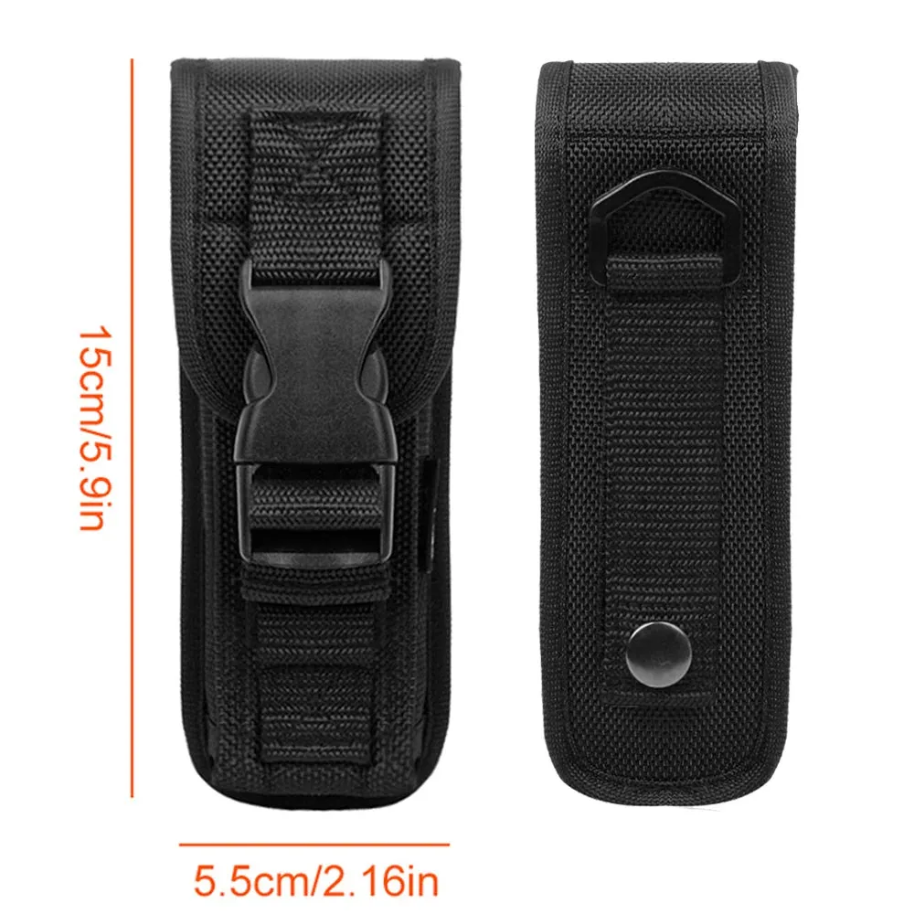 Tactical Molle Flashligtht Holster Military LED Torch Light Carry Bag Outdoor EDC Tools Waist Pack Hunting Camping Small Pocket