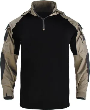 Tactical Shirt Men's Combat Shirt Tactical Military Camo Long Sleeve Suitable for Airsoft Paintball