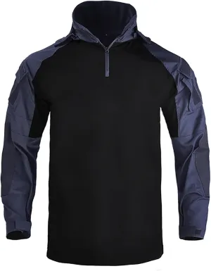 Tactical Shirt Men's Combat Shirt Tactical Military Camo Long Sleeve Suitable for Airsoft Paintball