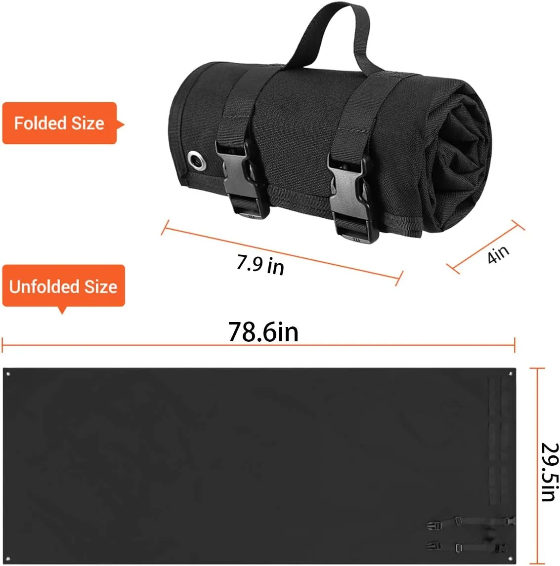 Tactical Shooting Gun Mat Outdoor Professional Waterproof Non-Slip Shooting Mat Firearm Shooting Bag Rifle Rest Bag Shooting with Front and Rear Support Sandbags