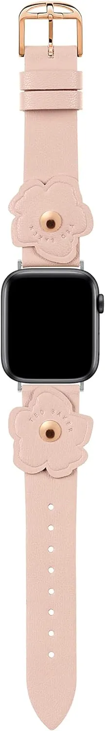 Ted Baker Pink Vegan Leather Strap Magnolias for Apple Watch® (Model: BKS38S302B0)