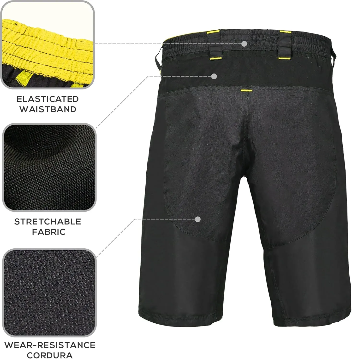 The Single Tracker-Mountain Bike Cargo Shorts, with G-Tex Padded Undershorts
