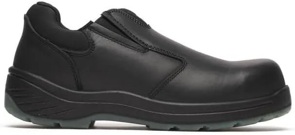 Thorogood Thoro-Flex Black Slip-On Safety Toe Work Shoes for Men and Women - Full-Grain Leather Upper with Cushioning Footbed and Slip-, Oil-, and Puncture-Resistant Outsole