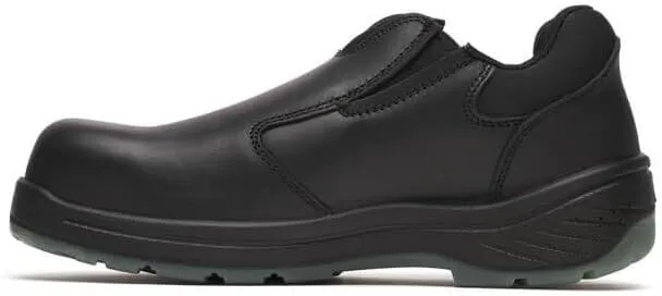 Thorogood Thoro-Flex Black Slip-On Safety Toe Work Shoes for Men and Women - Full-Grain Leather Upper with Cushioning Footbed and Slip-, Oil-, and Puncture-Resistant Outsole