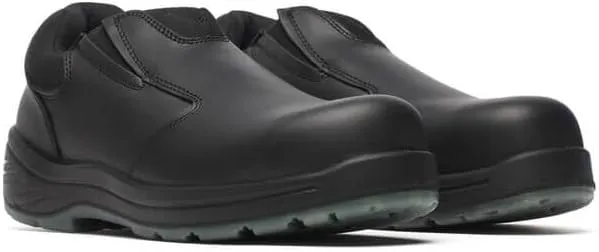 Thorogood Thoro-Flex Black Slip-On Safety Toe Work Shoes for Men and Women - Full-Grain Leather Upper with Cushioning Footbed and Slip-, Oil-, and Puncture-Resistant Outsole