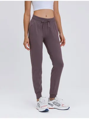 Tied Waist Detail Womens Active Joggers